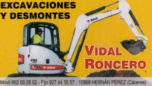 Excavaciones Sierra de Gata, Excavaciones y desmontes Cáceres